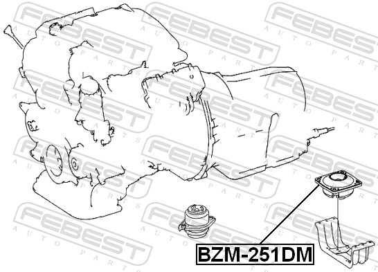 Engine Mounting - BZM-251DM FEBEST