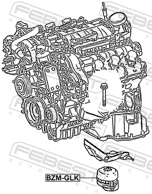 Engine Mounting - BZM-GLK FEBEST
