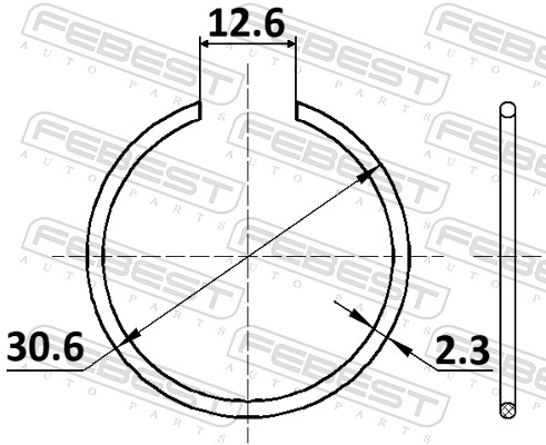 montavimo komplektas, kardaninio veleno gofruotoji membrana - CC-1-30X2 FEBEST