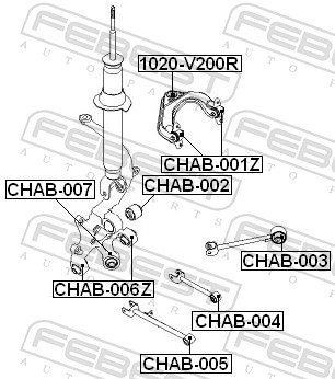 Control Arm-/Trailing Arm Bush - CHAB-005 FEBEST