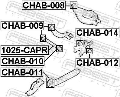 Control Arm-/Trailing Arm Bush - CHAB-009 FEBEST