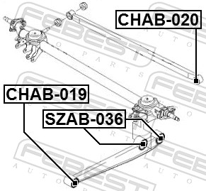 Control Arm-/Trailing Arm Bush - CHAB-020 FEBEST