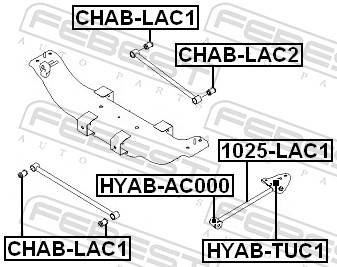 Control Arm-/Trailing Arm Bush - CHAB-LAC1 FEBEST