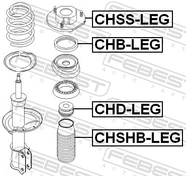 Rolling Bearing, suspension strut support mounting - CHB-LEG FEBEST