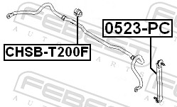 Stabiliser Mounting - CHSB-T200F FEBEST