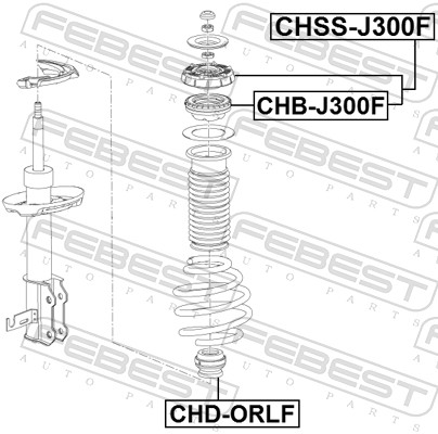Top Strut Mounting - CHSS-J300F FEBEST