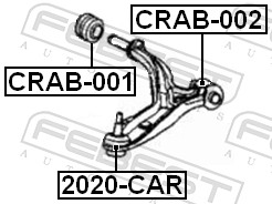 Control Arm-/Trailing Arm Bush - CRAB-002 FEBEST