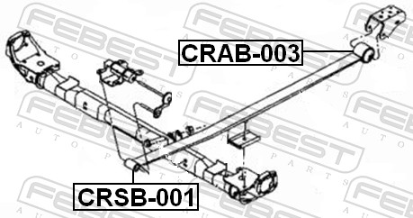 Bush, leaf spring - CRAB-003 FEBEST