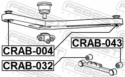 Control Arm-/Trailing Arm Bush - CRAB-004 FEBEST