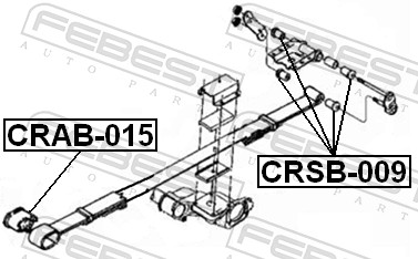 Bush, leaf spring - CRAB-015 FEBEST