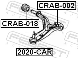 Control Arm-/Trailing Arm Bush - CRAB-018 FEBEST