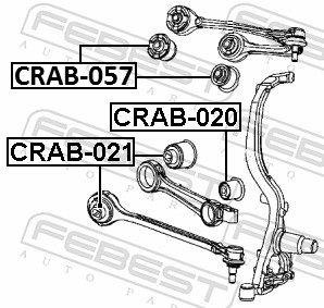 Control Arm-/Trailing Arm Bush - CRAB-021 FEBEST
