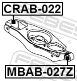 Control Arm-/Trailing Arm Bush - CRAB-022 FEBEST
