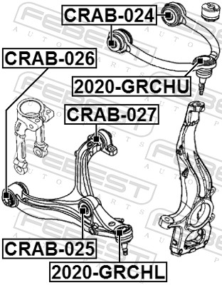Control Arm-/Trailing Arm Bush - CRAB-025 FEBEST