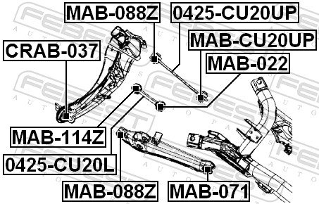 Control Arm-/Trailing Arm Bush - CRAB-037 FEBEST