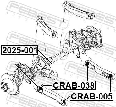 Control Arm-/Trailing Arm Bush - CRAB-038 FEBEST