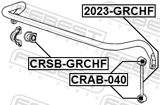 Tie Bar Bush - CRAB-040 FEBEST