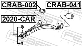 Control Arm-/Trailing Arm Bush - CRAB-041 FEBEST