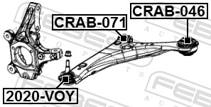 Control Arm-/Trailing Arm Bush - CRAB-046 FEBEST