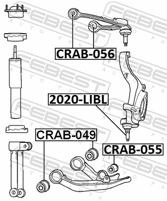 Supporto, Braccio oscillante - CRAB-049 FEBEST