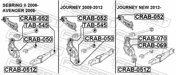 Control Arm-/Trailing Arm Bush - CRAB-052 FEBEST