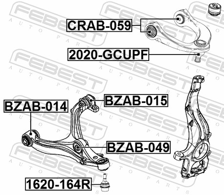 Control Arm-/Trailing Arm Bush - CRAB-059 FEBEST