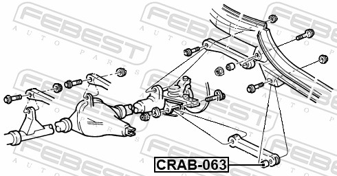 Control Arm-/Trailing Arm Bush - CRAB-063 FEBEST