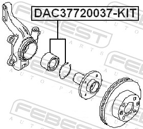 Wheel Bearing Kit - DAC37720037-KIT FEBEST