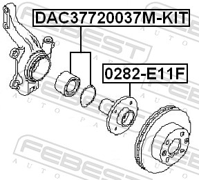 Wheel Bearing Kit - DAC37720037M-KIT FEBEST
