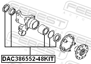 Wheel Bearing - DAC386552-48KIT FEBEST