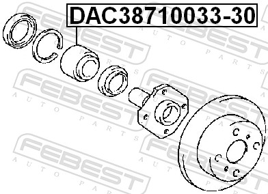 Wheel Bearing - DAC38710033-30 FEBEST