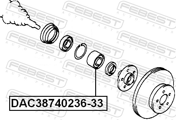 Wheel Bearing - DAC38740236-33 FEBEST