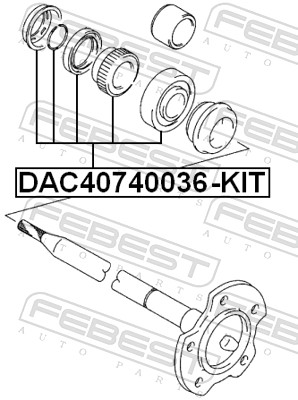 Wheel Bearing Kit - DAC40740036-KIT FEBEST