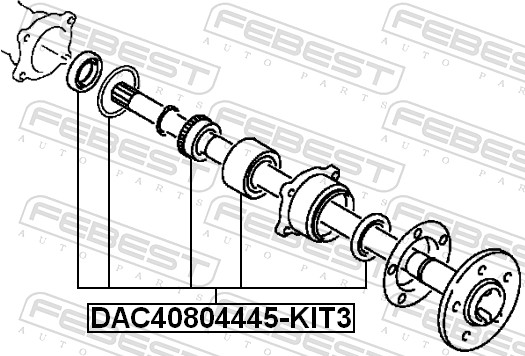 Wheel Bearing Kit - DAC40804445-KIT3 FEBEST