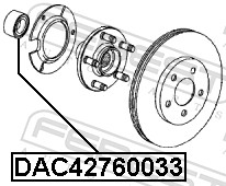 Wheel Bearing - DAC42760033 FEBEST
