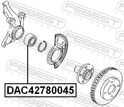 Подшипник ступицы колеса - DAC42780045 FEBEST