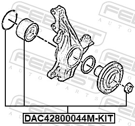 Cuscinetto ruota - DAC42800044M-KIT FEBEST
