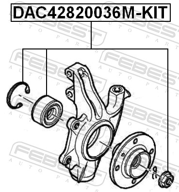 Wheel Bearing Kit - DAC42820036M-KIT FEBEST