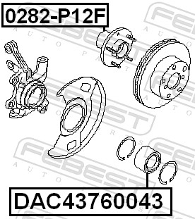 Wheel Bearing - DAC43760043 FEBEST