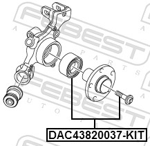 Wheel Bearing Kit - DAC43820037-KIT FEBEST