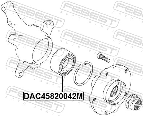 Wheel Bearing - DAC45820042M FEBEST