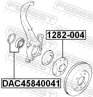 Подшипник ступицы колеса - DAC45840041 FEBEST