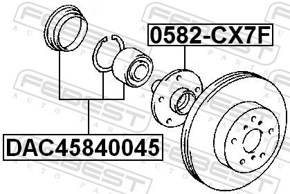 Wheel Bearing Kit - DAC45840045 FEBEST