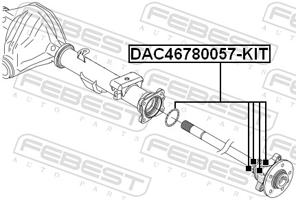 Wheel Bearing Kit - DAC46780057-KIT FEBEST