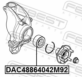 Wheel Bearing - DAC48864042M92 FEBEST