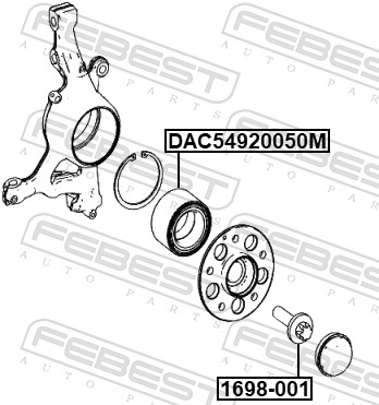 Wheel Bearing - DAC54920050M FEBEST