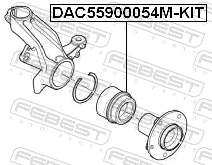 rato guolio komplektas - DAC55900054M-KIT FEBEST