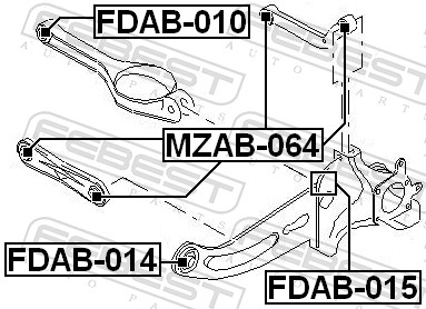 Подвеска, рычаг независимой подвески колеса - FDAB-014 FEBEST
