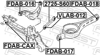 Control Arm-/Trailing Arm Bush - FDAB-018 FEBEST