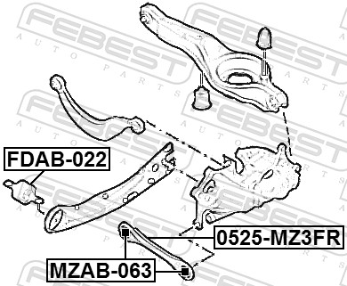 Control Arm-/Trailing Arm Bush - FDAB-022 FEBEST